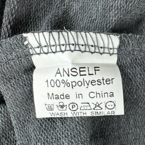 Anself Long Sleeve V-neck Dress Grey Size 2XL - Picture 5 of 7